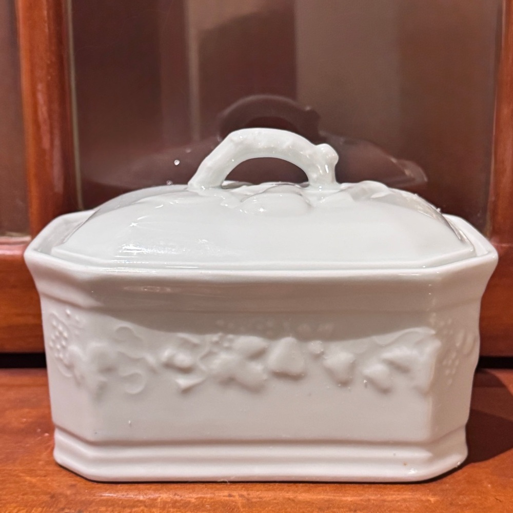 Blanc De Blanc Pate Tureen Octagonal Philippe Deshoulieres Limoges Porcelain #4